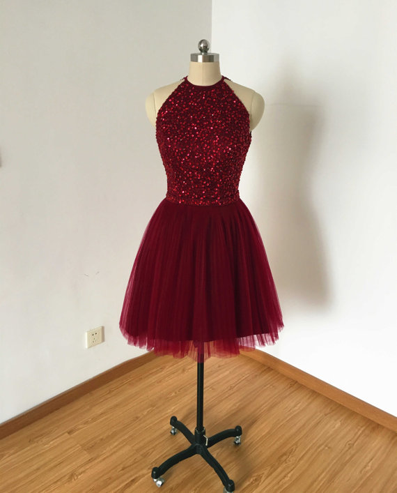 Burgundy junior hotsell prom dresses