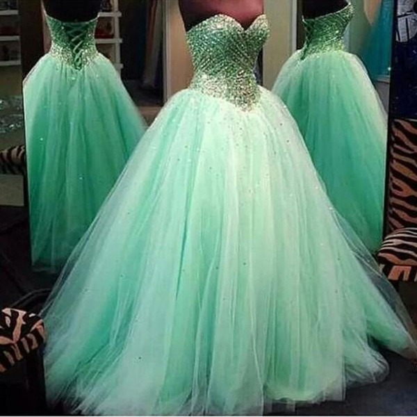 Prom Dress Sweetheart Neckline with Lace Back