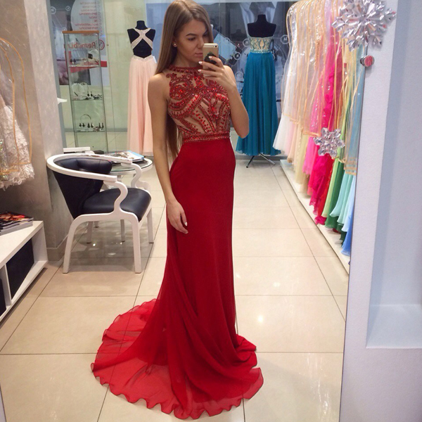 Tight red prom on sale dresses