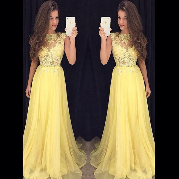 yellow flowing dress