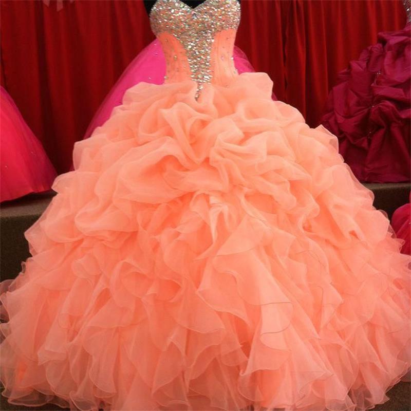 Vestidos de best sale quinceañera color coral